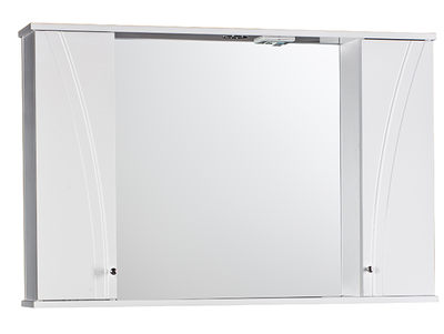 Зеркало-шкаф SANTREK HOME "Сонет-С 105" (Белый) с подсветкой 1050*700*150