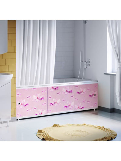 Экран под ванну "Престиж DECOR" 1,7 м с алюм. рамой (033Н Магнолия) Alavann D