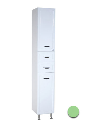 Пенал SANTREK HOME "Мальта-30" (Салатовый) 1 дверь 2 ящика с корзиной Правый 300х1920х338 *