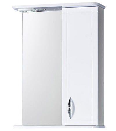Зеркало-шкаф SANTREK HOME "Мальта-55" (Белый) с подсветкой Правый 550х722х190
