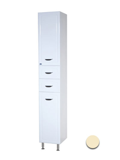 Пенал SANTREK HOME "Мальта-35" (Бежевый) 1 дверь 2 ящика с корзиной Левый 350х1920х338 *