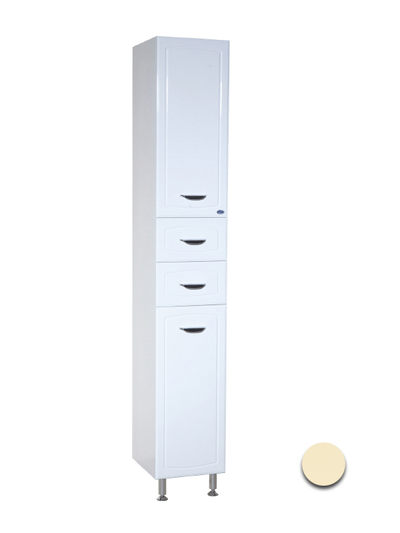 Пенал SANTREK HOME "Мальта-35" (Бежевый) 1 дверь 2 ящика с корзиной Правый 350х1920х338 *