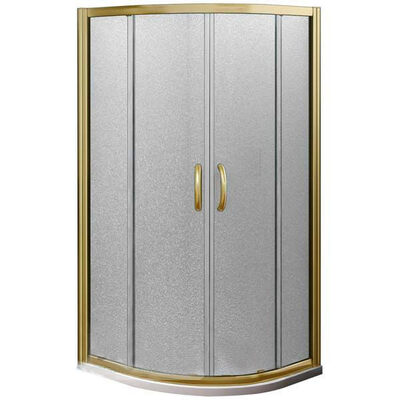 Душ.ограждение GOOD DOOR JAZZE R- 80-G-BR Радиус, стекло ГРЕЙП 6мм, бронз. профиль (б/подд и слива) Распродажа ***