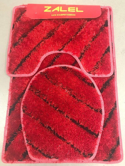Коврик д/ванны 3 предм. ZALEL LUX CARPET SERIES 50х80 красный Распродажа