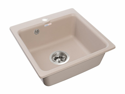 Мойки GRANFEST SMART SM430 (мрамор) 1-чаша 432х432мм ПЕСОЧНЫЙ (без сифона)