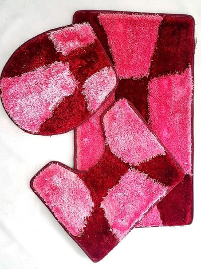 Коврик д/ванны 3 предм. ZALEL LUX CARPET SERIES 50х80 розовый Распродажа