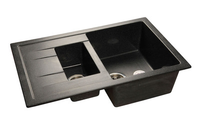 Мойка для кухни GranFest Композит QUADRO 775KL 1,5 чаши 765*495 мм (Q-775KL черный)
