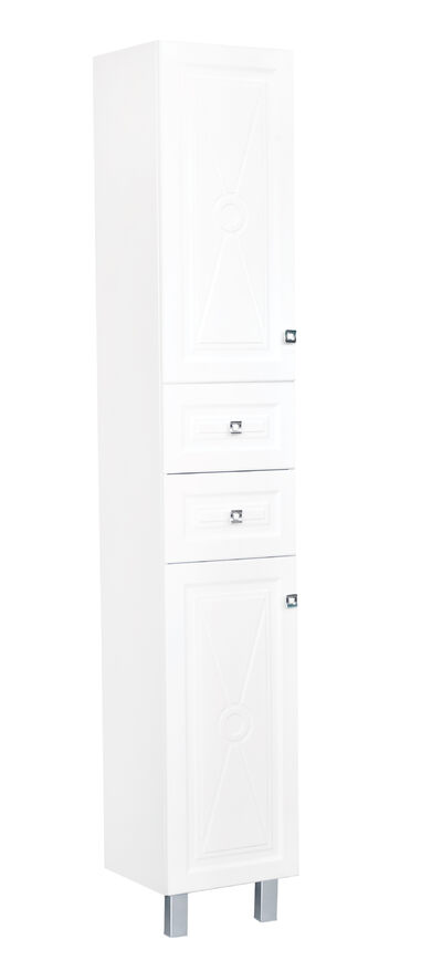 Пенал SANTREK HOME "Клео-35" (Белый софт) 2 двери 2 ящика Левый 350*1900*325*