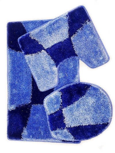 Коврик д/ванны 3 предм. ZALEL LUX CARPET SERIES 50х80 голубой