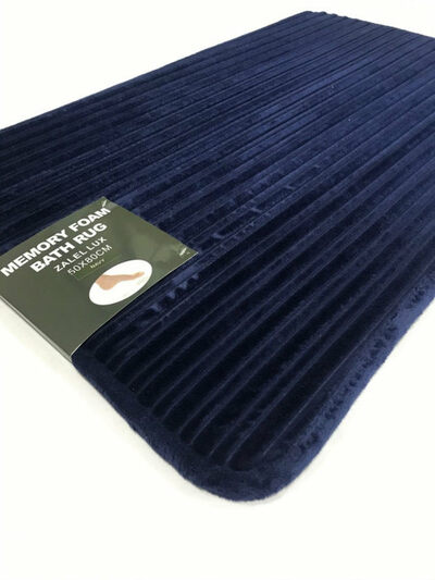 Коврик д/ванны 1 предм. "MEMORY stripes" LUX 50*80 Navi синий