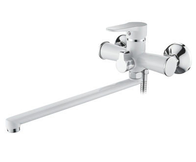 82212W Смеситель Ванна LOFFREY d-35 дл излив (белый)