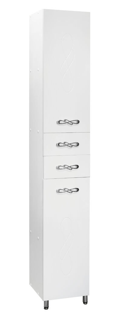 Пенал SANTREK HOME "Милана" (Белый) 2 двери 2 ящика Правый 300х1900х300