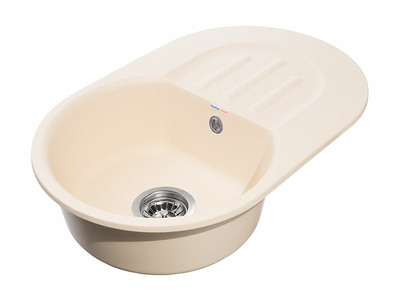 Мойка для кухни GranFest SMART GF-SMART 685L чаша+крыло 683х433мм без сифона (685 L бежевый)