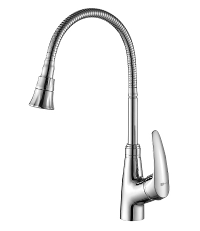 LM0413C Linara Смеситель для кухни, с гибким изливом и 2х-функциональным аэратором, хром LEMARK