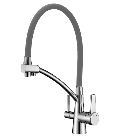LM3071C-Gray Comfort Смеситель для кухни, с подключением к фильтру для питьвой воды, хром LEMARK