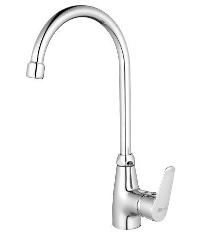 LM6555C Partner Смеситель для кухни одноручный, с высоким поворотным изливом, хром LEMARK