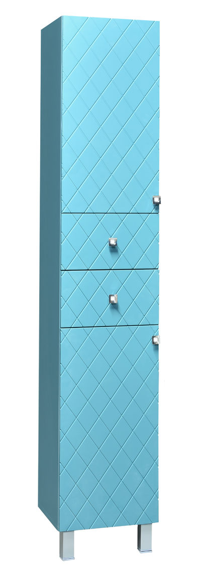 Пенал SANTREK HOME "Аквамарин" (Софт Бриз) 2 двери 2 ящика Левый 350х1900х325
