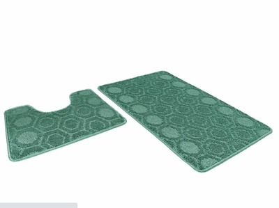 Коврик д/ванны 2 предм. SHAHINTEX АКТИВ icarpet 50х80 + 50х40 002 зеленый (52)