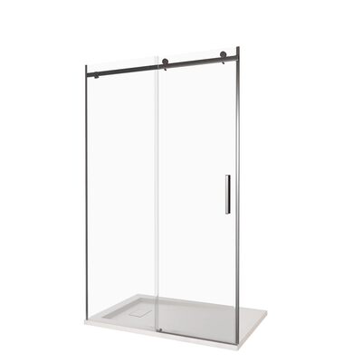 Душ.ограждение GOOD DOOR GALAXY WTW-110-C-B Прямое, стекло Прозр 6мм профиль черн (без поддона и автослива)