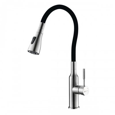 LM5082S-Black Expert Смеситель для кухни с гибким изливом, сталь ЧЕРНЫЙ LEMARK