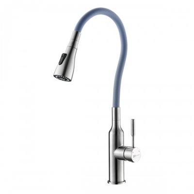 LM5082S-Gray Expert Смеситель для кухни с гибким изливом, сталь СЕРЫЙ LEMARK