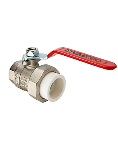 Кран шаровый латунный 20х1/2" ручка (с полусгоном) PP-R VALTEC (VTр.742.0.02004)