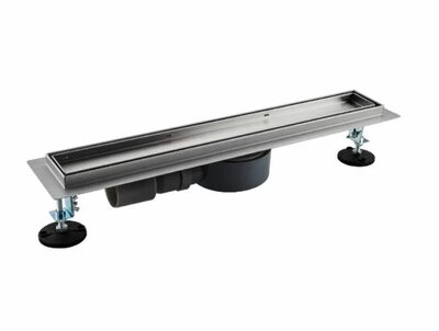 G85007-4 Трап-лоток GAPPO нерж 70*500мм (горизонтальный выпуск, ф40) сухой затвор и гидрозатвор, решетка под плитку
