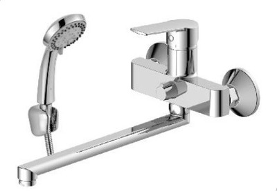 DR22043 Смеситель одноручный универсальный с поворотным изливом 30см, хром DECOROOM