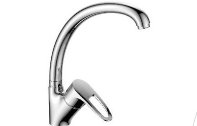 DR70021 Смеситель одноручный для кухни с высоким поворотным изливом, хром DECOROOM