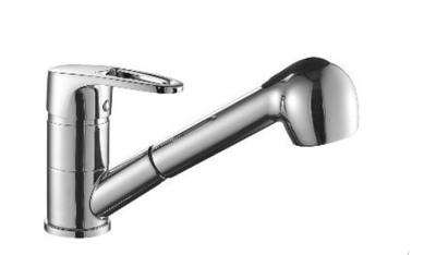 DR70023 Смеситель одноручный для кухни с вытяжным изливом, хром DECOROOM