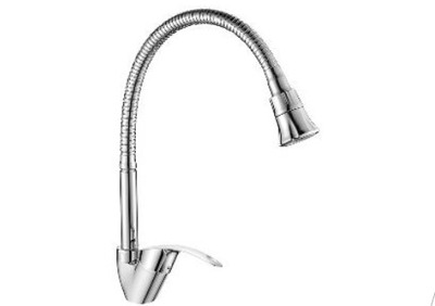 DR71022 Смеситель одноручный для кухни с гибким изливом, хром DECOROOM