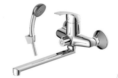 DR71043 Смеситель одноручный универсальный с поворотным изливом 30см, хром DECOROOM