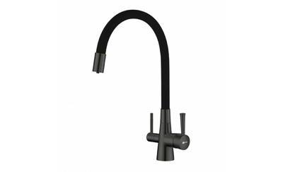 LM3075GM Comfort Смеситель для кухни, с гибким изливом, с подключением к фильтру питьевой воды, графит LEMARK