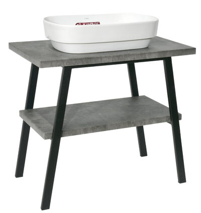 Подстолье SANTREK HOME "АНТЕЯ-80", темный бетон, 1 полка, 800х720х500