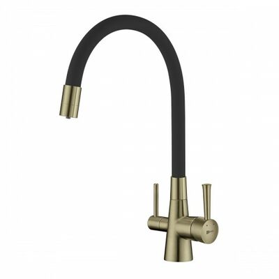 LM3075B Comfort Смеситель для кухни, с гибким изливом, с подключением к фильтру питьевой воды, бронза LEMARK