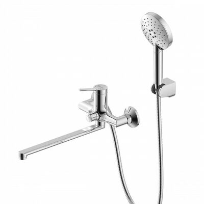 LM3851C Minima Смеситель универсальный с плоским изливом 350 мм, хром LEMARK