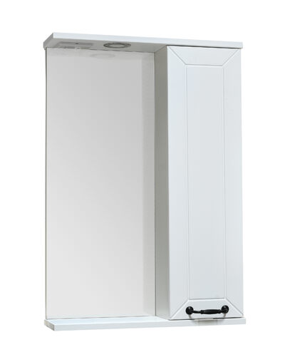Зеркало-шкаф SANTREK HOME "Вегас-С 50" (Белый софт) с подсветкой 500х757х150