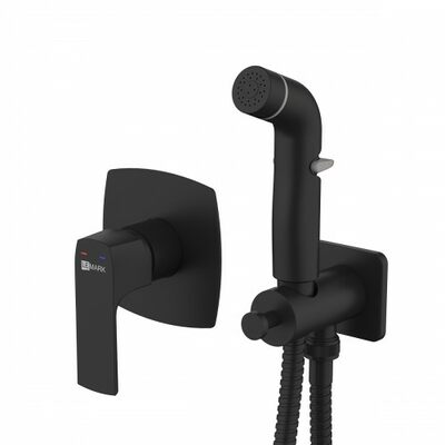 LM7219BL Ursus Смеситель с гигиеническим душем, встраиваемый, черный LEMARK