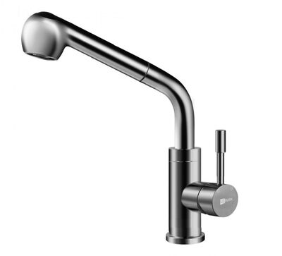 LM5076S Expert Смеситель для кухни с вытяжным изливом, сталь LEMARK