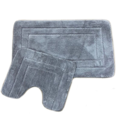 Коврик д/ванны 2 предм. ZALEL EXCLUSION 60х100 + 50х60 grey серый Распродажа