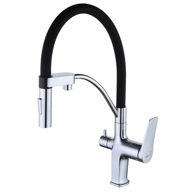 LM3074C Comfort Смеситель для кухни, с гибким изливом, с подключением к фильтру питьевой воды, хром LEMARK