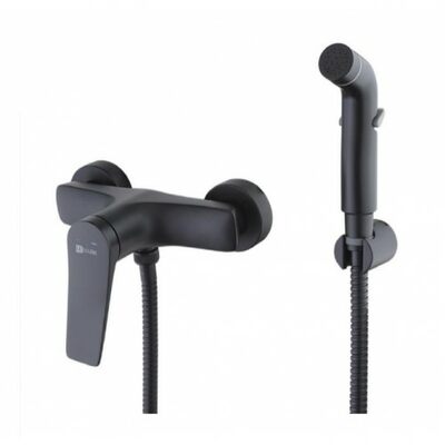 LM3718BL Bronx Смеситель настенный с гигиеническим душем, черный LEMARK