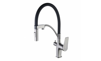 LM3761GM Bronx Смеситель для кухни, с гибким изливом, с подключением к фильтру питьевой воды, графит LEMARK