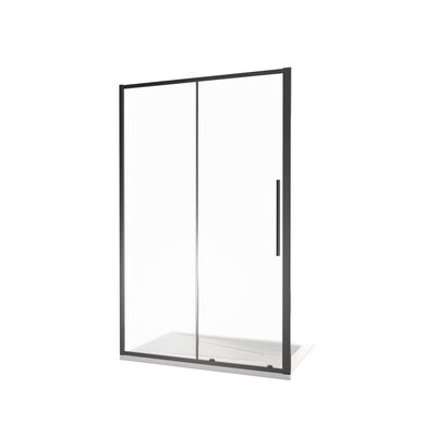 Душ.ограждение GOOD DOOR IDEA WTW-130-C-B Прямое, стекло Прозр 6мм профиль чёрн. (без поддона и автослива) ***
