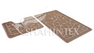 Коврик д/ванны 2 предм. SHAHINTEX РР 60*100+60*50 001 перламутр 51