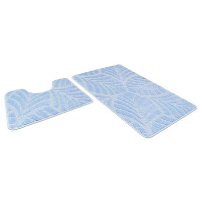 Коврик д/ванны 2 предм. SHAHINTEX АКТИВ icarpet 50х80 + 50х40 001 голубой