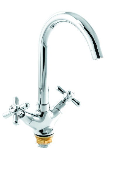 Смеситель Кухня SANTREK AQUA-420 "CLASSIC" LUX 1/2 м/к Крест SL 595 (на гайке)