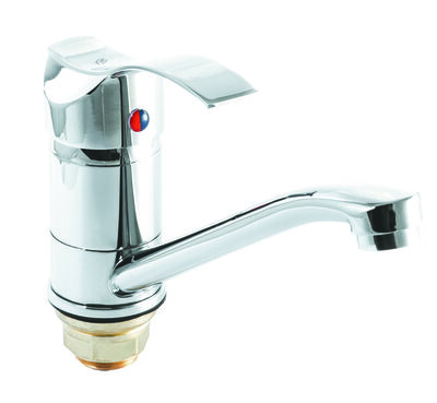 Смеситель Кухня SANTREK AQUA-630 "MODERN" шар. d-40 на гайке, средний нос SB56