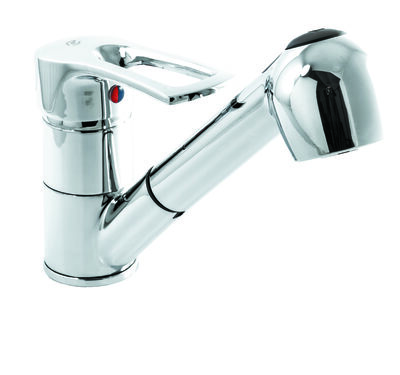 Смеситель Кухня SANTREK AQUA-650 "MODERN" шар. d-40 SB08 с выдвижной лейкой