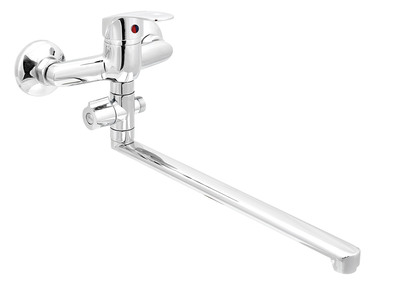 Смеситель Ванна SANTREK AQUA-710 "STANDART" шар. d-35 L-нос, дивертор картридж. перекл SB70